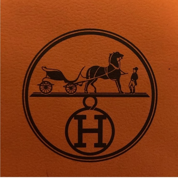 Hermes Gift Shopping Bag orange and black excellent condition - Picture 2 of 6